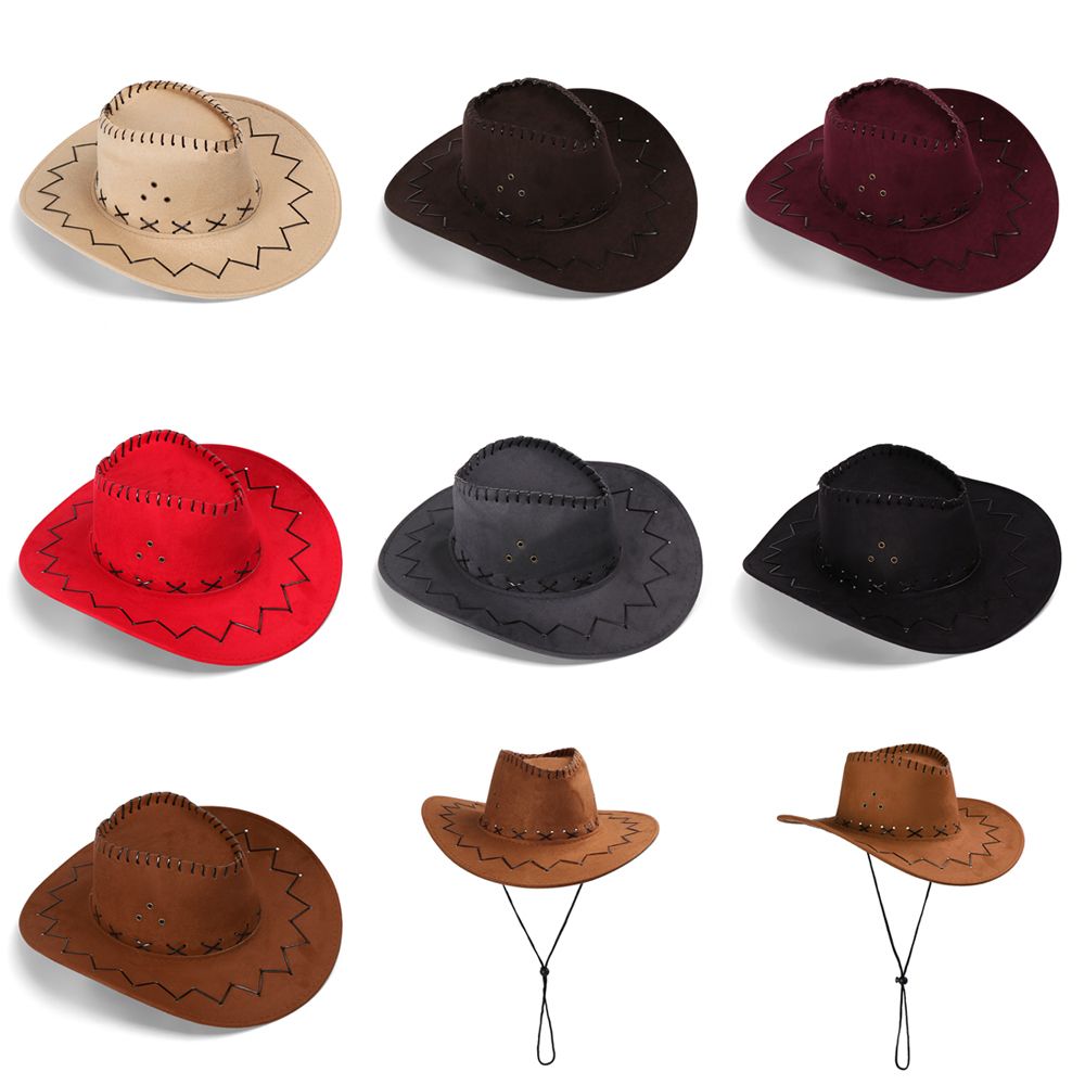Women'S Fashion Wild West - Unisex kovboy şapkası süet moda kovboy