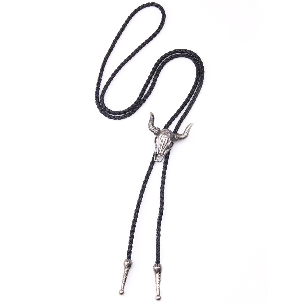 Women'S Fashion Wild West - Erkek Deri Kolye, Ayarlanabilir Vintage Bolo
