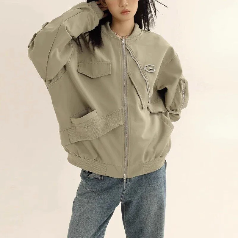 Women'S Fashion Jackets - Amerikan Metal Detor Pamuk Ceketler Kadın