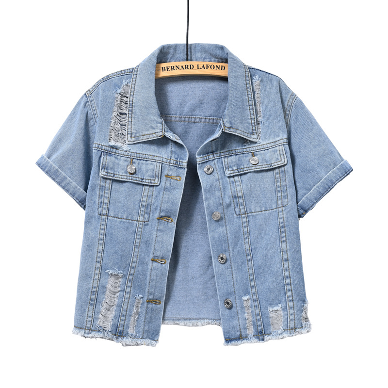 Women'S Fashion Jackets Amazon - Açık Renkli Kısa Kot Kısa Kollu