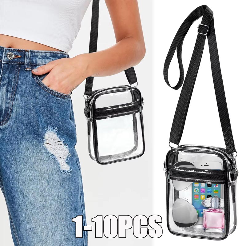 Crossbody Bag Women - 1-10 adet kadın şeffaf çapraz askılı
