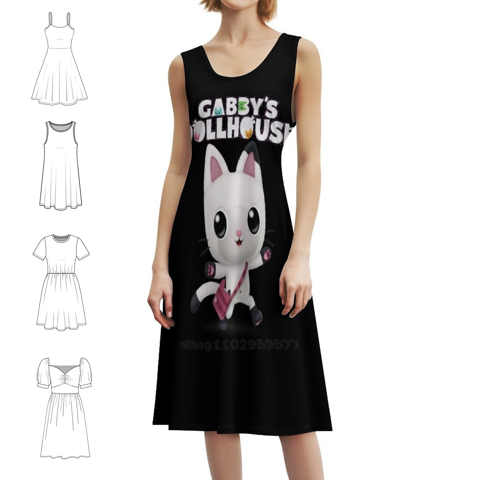 Women Fashion Gown - Gabby Dollhouse Boho Chic Elbise Zarif