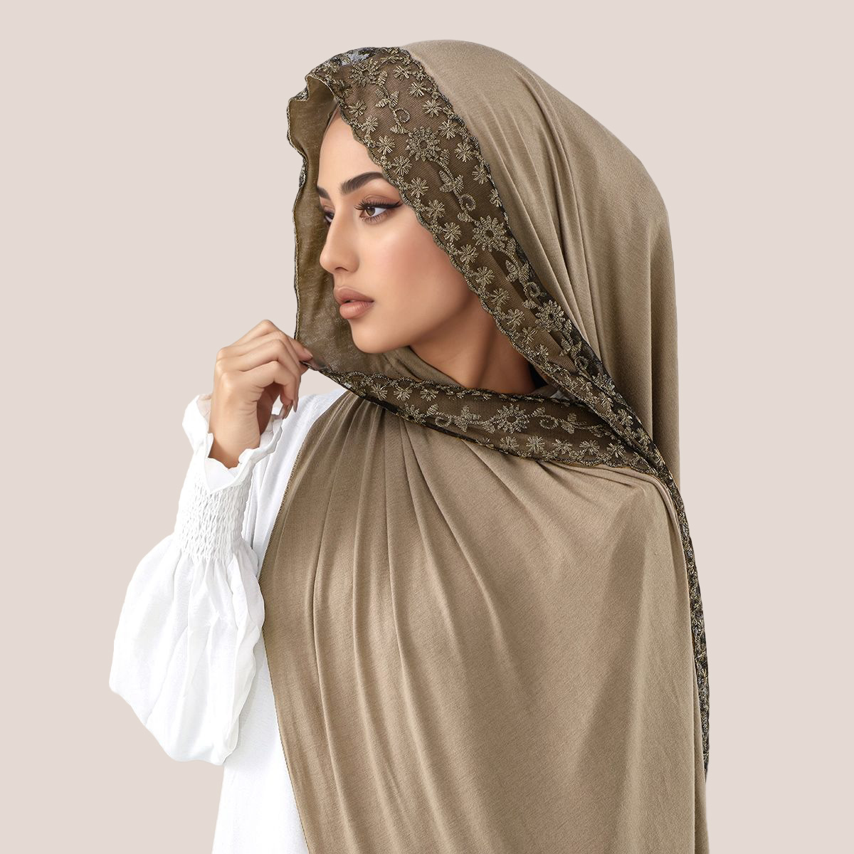 Dantel İşlemeli Pamuklu Jersey - Women'S Fashion Jersey incelemesi ve fiyatı