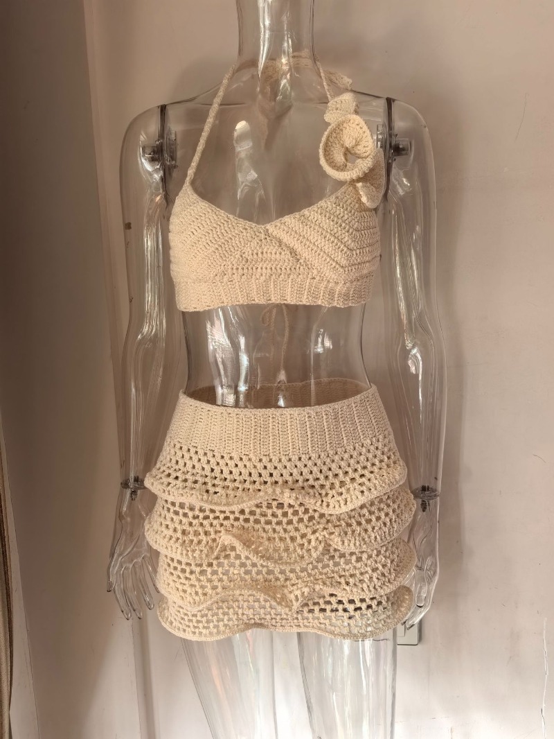 Kadınlar El Örgüsü Fırfırlı Ta - V Neck Cami Top incelemesi ve fiyatı