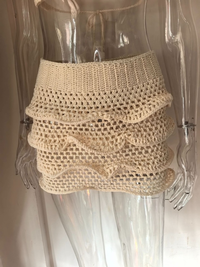 Kadınlar El Örgüsü Fırfırlı Ta - V Neck Cami Top incelemesi ve fiyatı