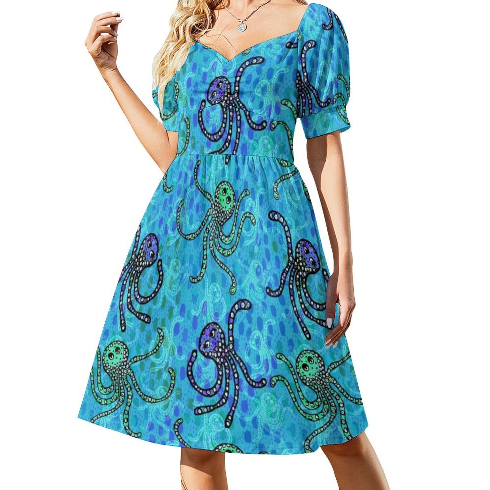 Ahtapot Parti Deseni-Trippy Re - Women Fashion Gown incelemesi ve fiyatı