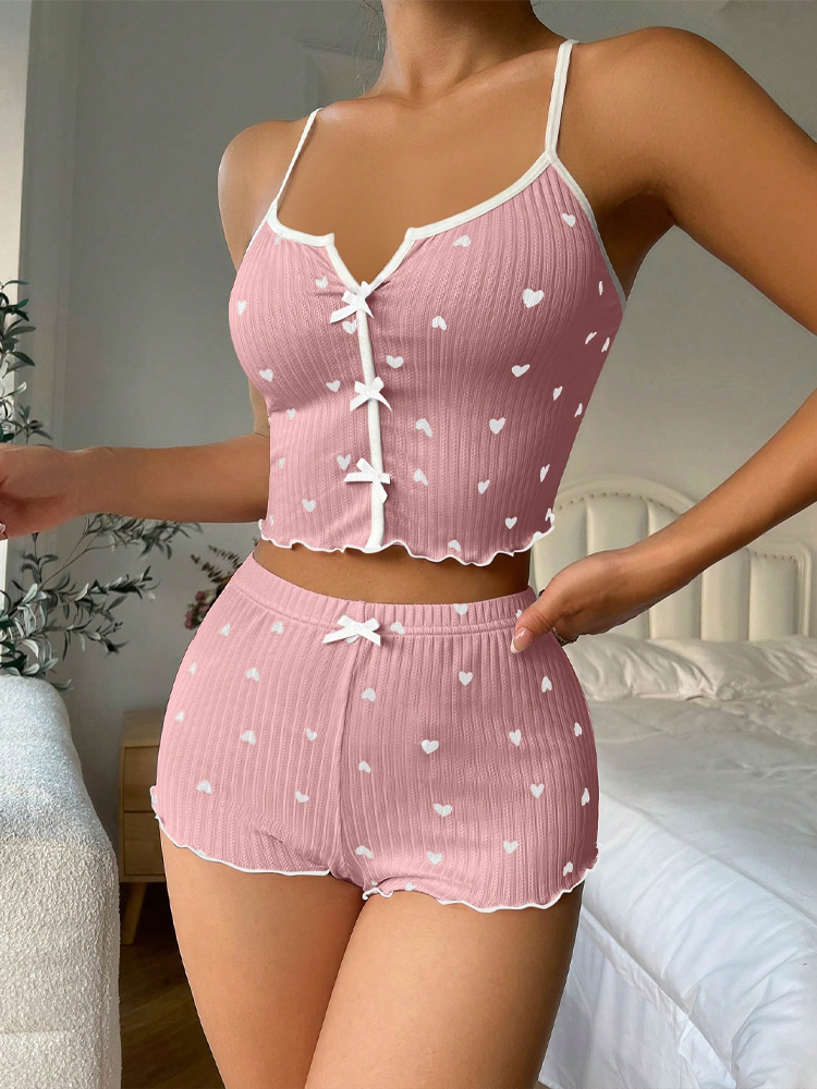 2026 Yeni Seksi Kalp Baskılı K - V Neck Cami Top incelemesi ve fiyatı
