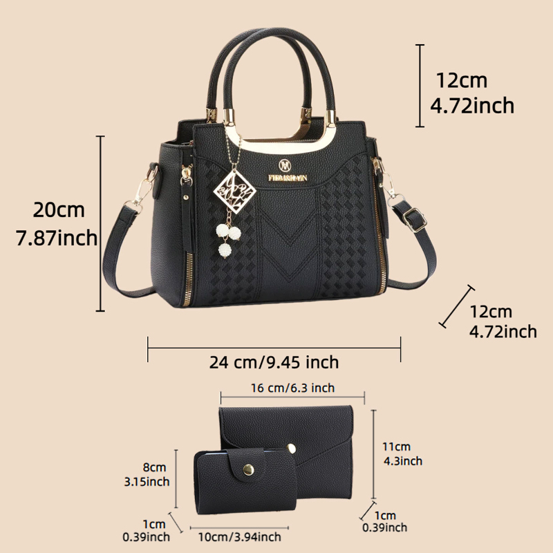 3 parçalı çanta seti, liçi des - Crossbody Bag Women incelemesi ve fiyatı