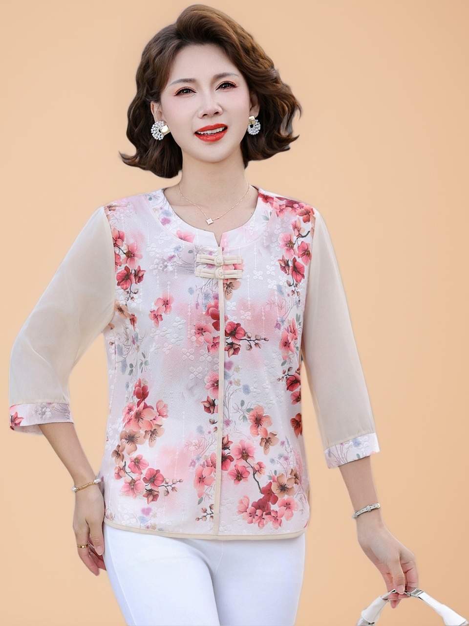 Yeni Çin Tarzı Gevşek Fit Ipek - Women Fashion Over 60 incelemesi ve fiyatı