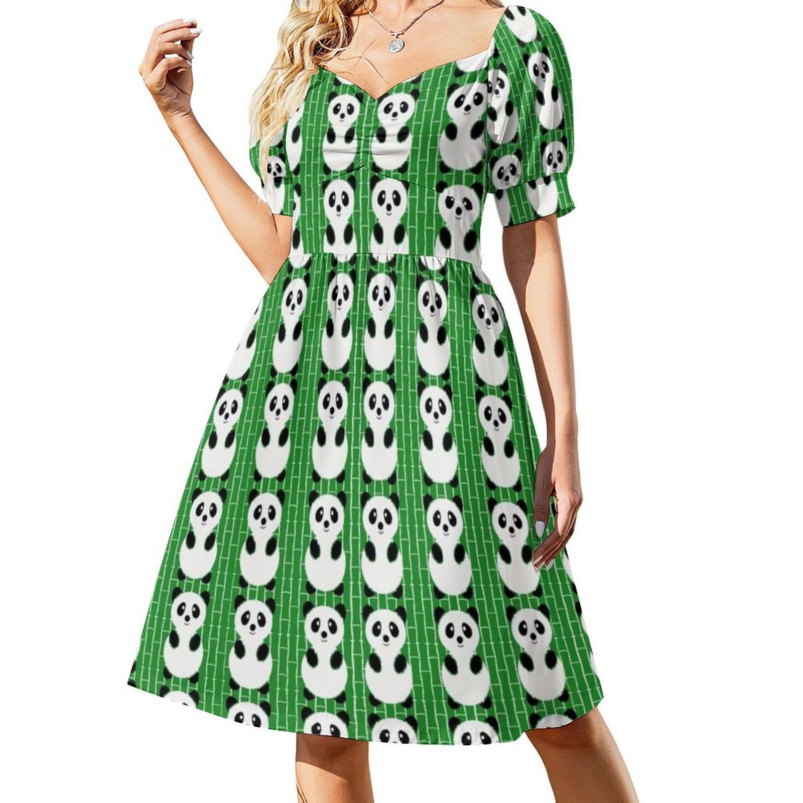 Panda Desenli Boho Şık Elbise  - Women Fashion Gown incelemesi ve fiyatı