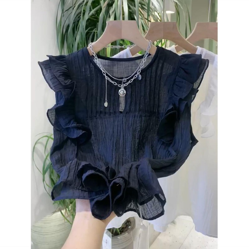 Moda tatlı yaz kadın uçan koll - Women Fashion Japan incelemesi ve fiyatı