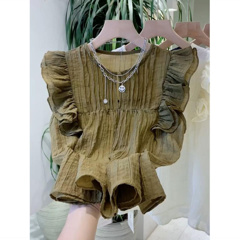 Moda tatlı yaz kadın uçan koll - Women Fashion Japan incelemesi ve fiyatı