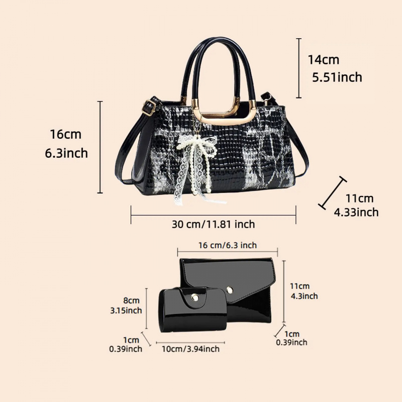 Kadın Çanta Seti, Timsah Desen - Crossbody Bag Women incelemesi ve fiyatı