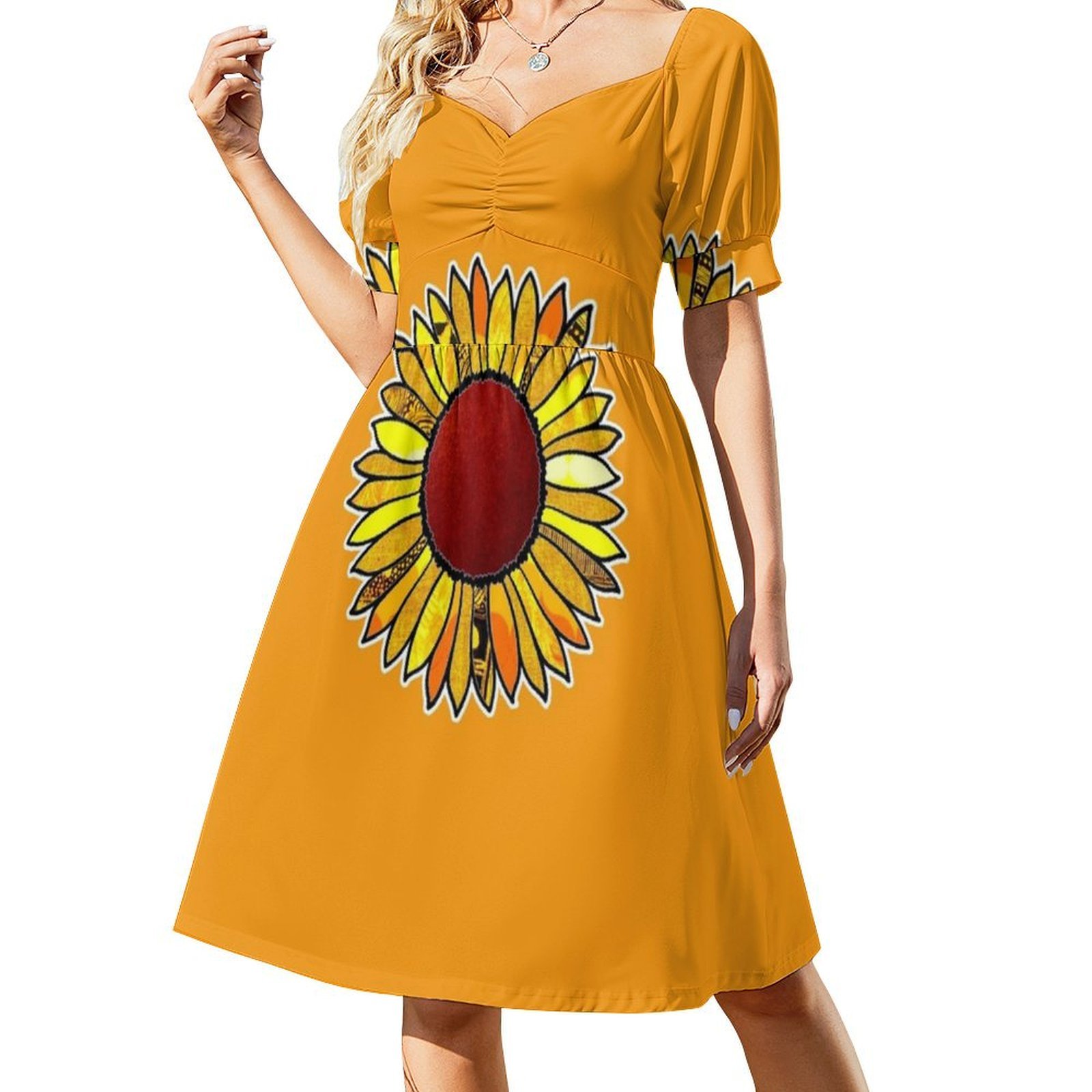 Retro Ayçiçeği Boho Şık Elbise - Women Fashion Gown incelemesi ve fiyatı