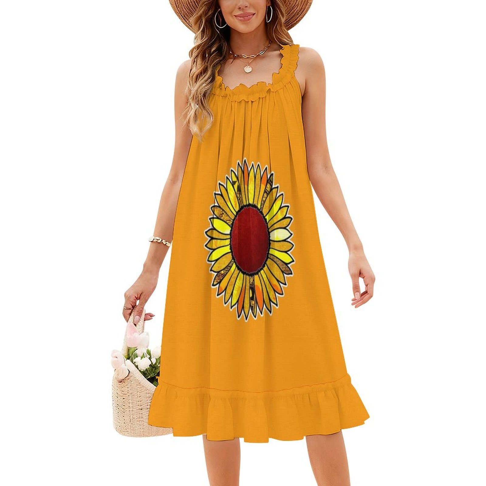 Retro Ayçiçeği Boho Şık Elbise - Women Fashion Gown incelemesi ve fiyatı