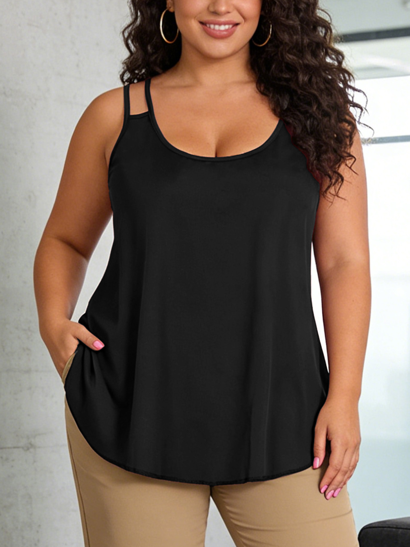 Büyük Beden Kadınlar İçin Çift - V Neck Cami Top incelemesi ve fiyatı